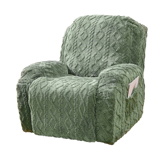 Stretch Recliner Cover Lift Reclining Cover Recliner Slipcovers with Side Pocket Green
