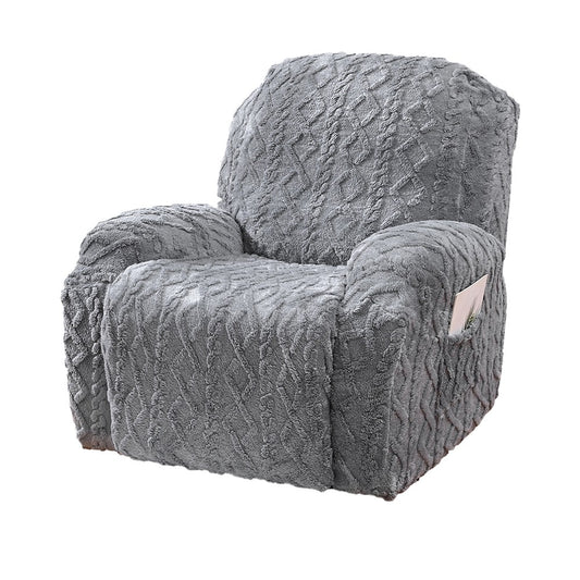 Stretch Recliner Cover Lift Reclining Cover Recliner Slipcovers with Side Pocket Grey