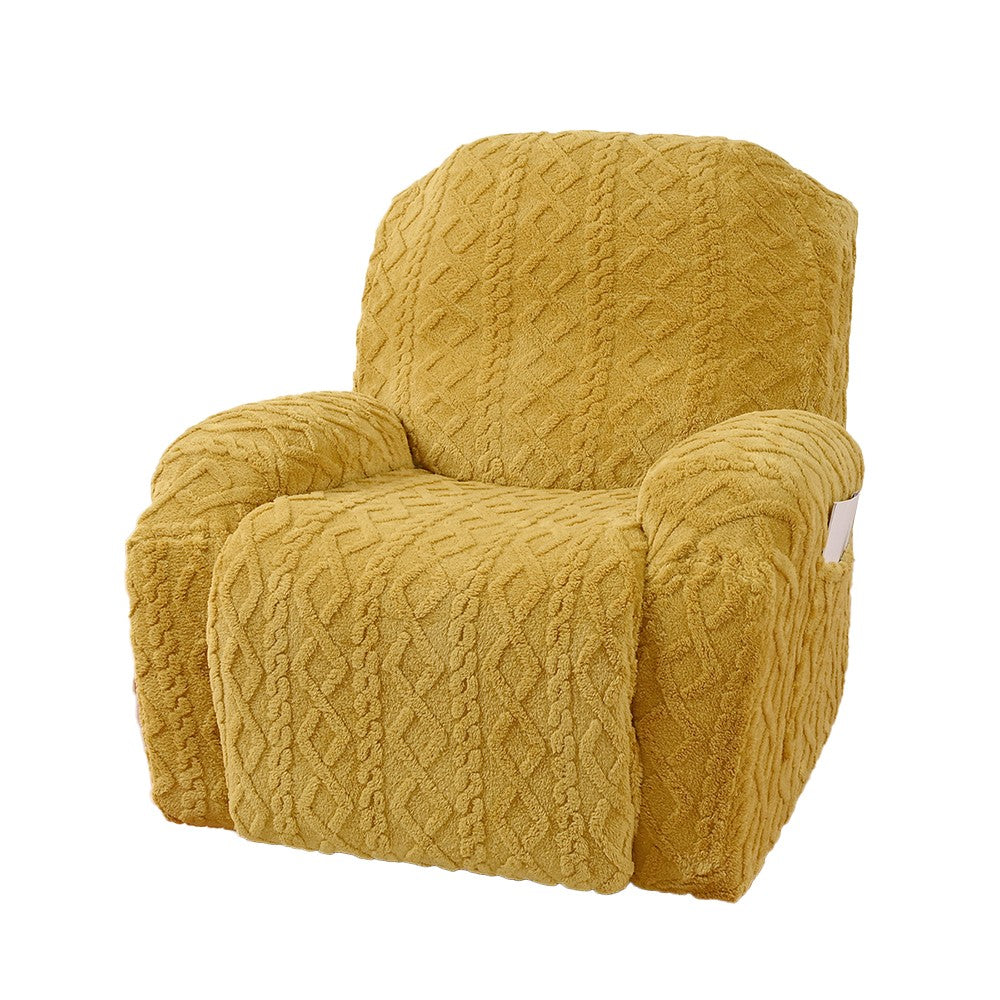 Stretch Recliner Cover Lift Reclining Cover Recliner Slipcovers with Side Pocket Yellow