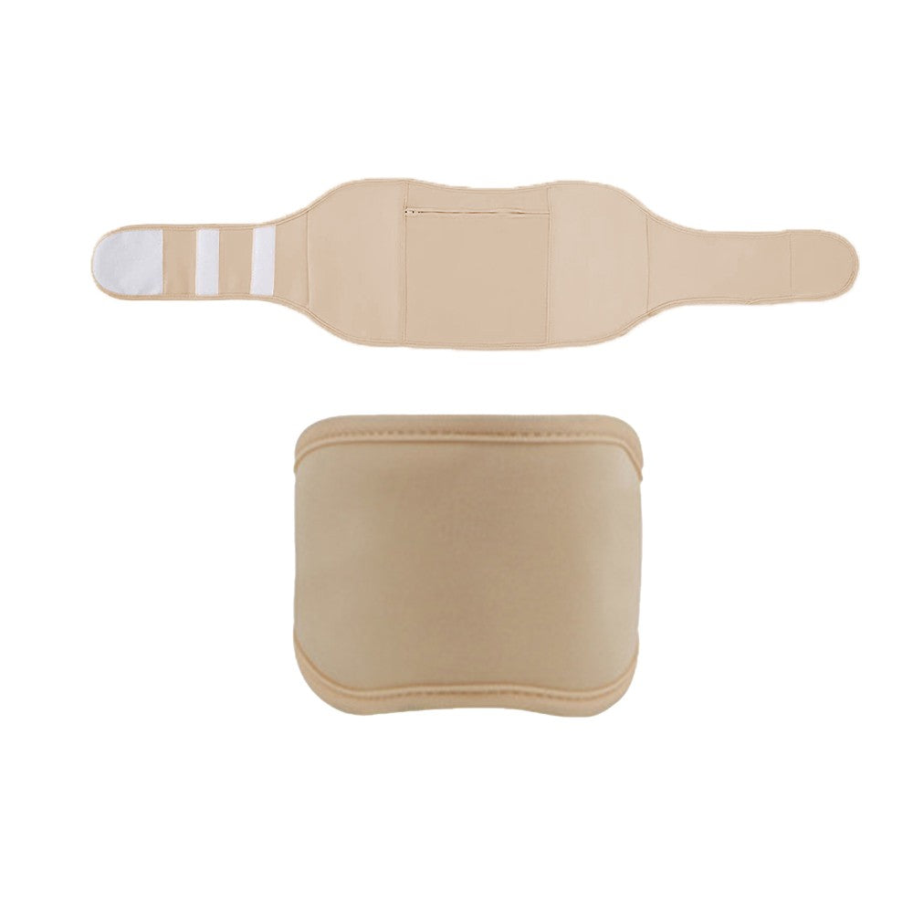 2Pcs Castor Oil Waist Pack and Neck Pack Set Reusable Compress Castor Oil Wrap Pack Khaki