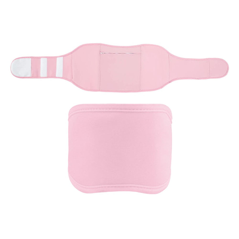 2Pcs Castor Oil Waist Pack and Neck Pack Set Reusable Compress Castor Oil Wrap Pack Pink