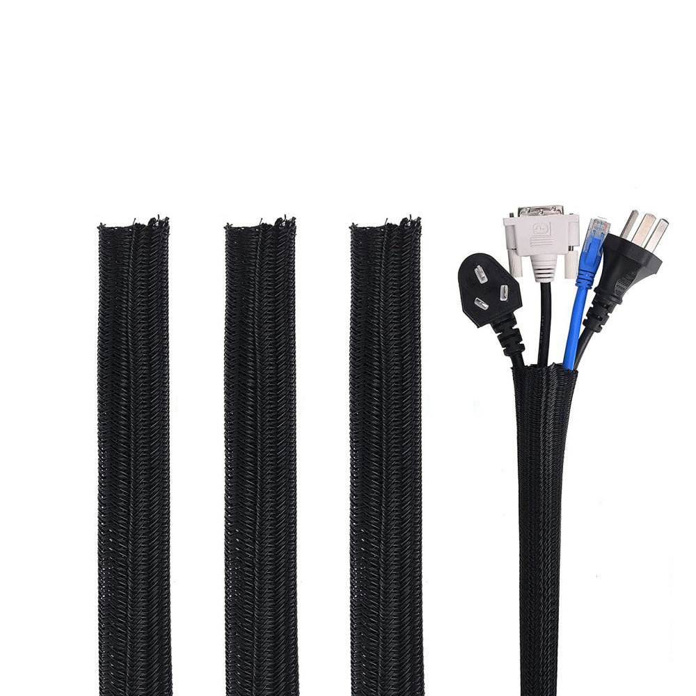 4 X Braided Cable Sleeve Cord Wire Protector