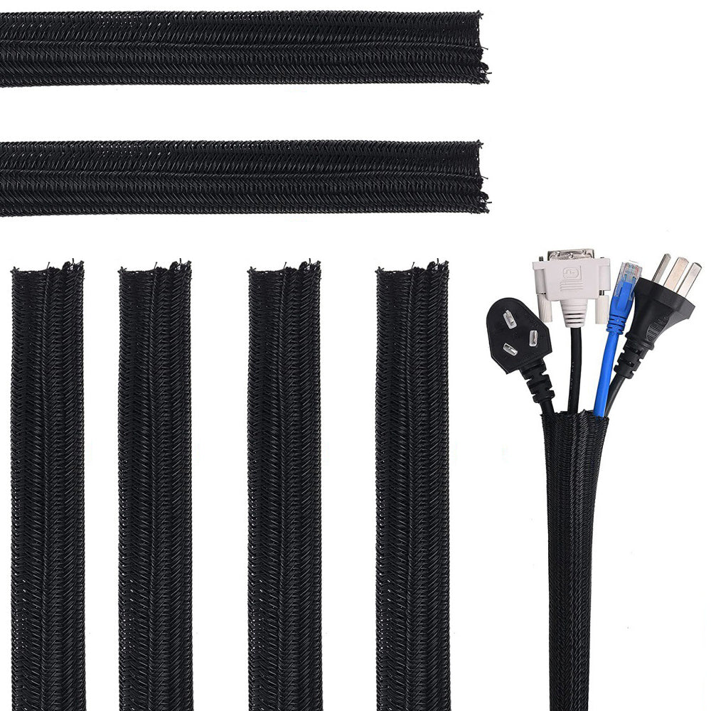 8 X Braided Cable Sleeve Cord Wire Protector
