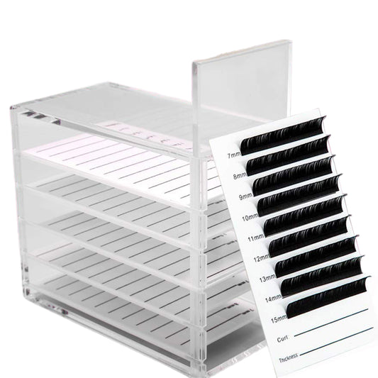 5 Layers Clear Acrylic False Eyelash Storage Box Display Container Holder Makeup