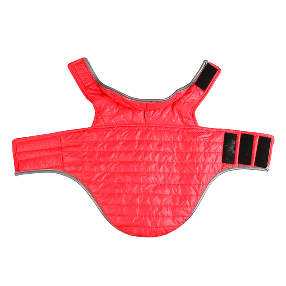 Reversible Dog Jacket Pet Winter Coat Pet Warm Vest Red XL