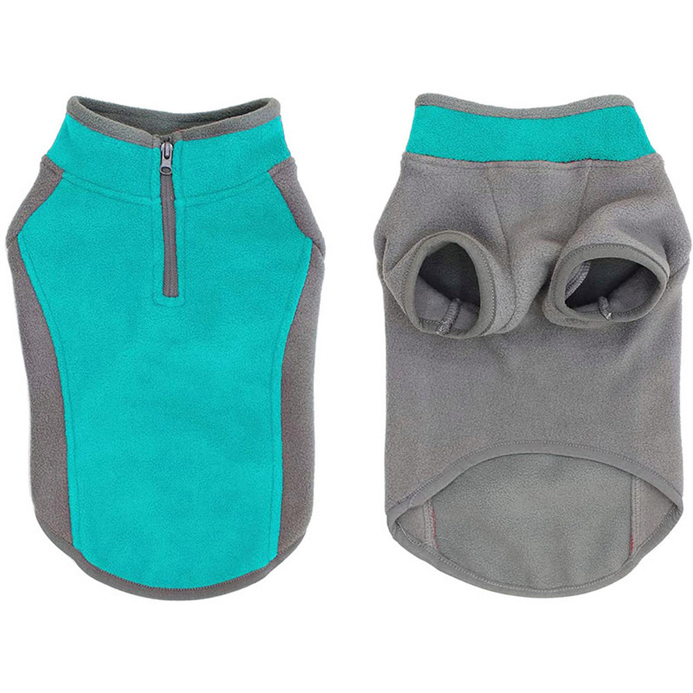 Fleece Dog Vest Jacket Pullover Dog Sweaters Pet Fleece Clothes Cyan S