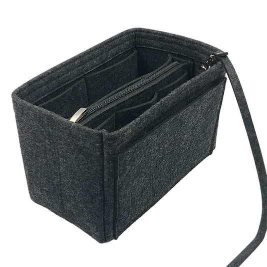 29x15x18cm Felt Bag Organiser Handbag Insert Liner Tote Grey