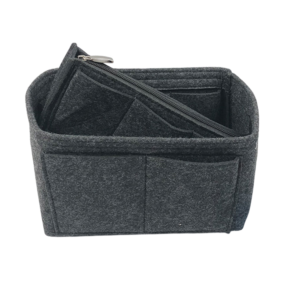 29x15x18cm Felt Bag Organiser Handbag Insert Liner Tote Grey