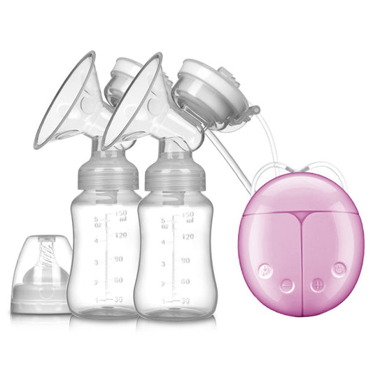 1Pcs Portable Electric Breast Pump Pink