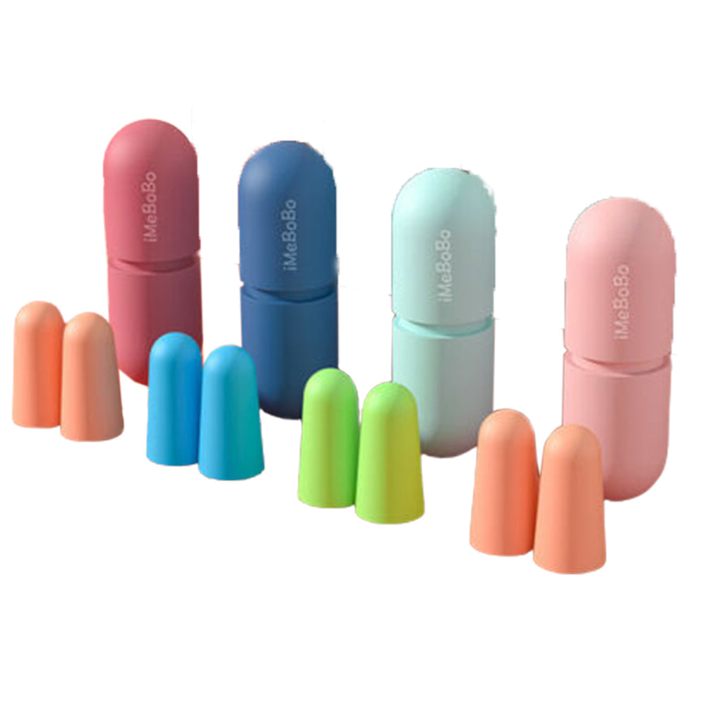 4 Pairs of Reusable Silicone Noise Reduction Earplugs