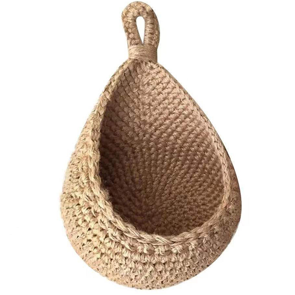 20cm Wall Hanging Vegetable Fruit Basket Woven Kitchen Organizer Bag