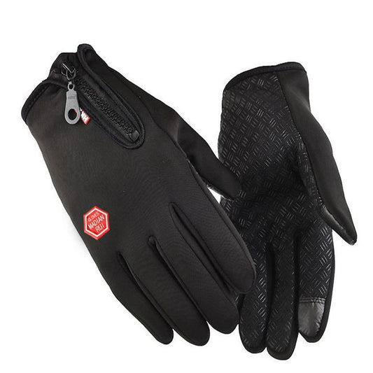 Touch Screen Gloves Water Resistant Windproof Winter Thermal Ski Gloves Black M