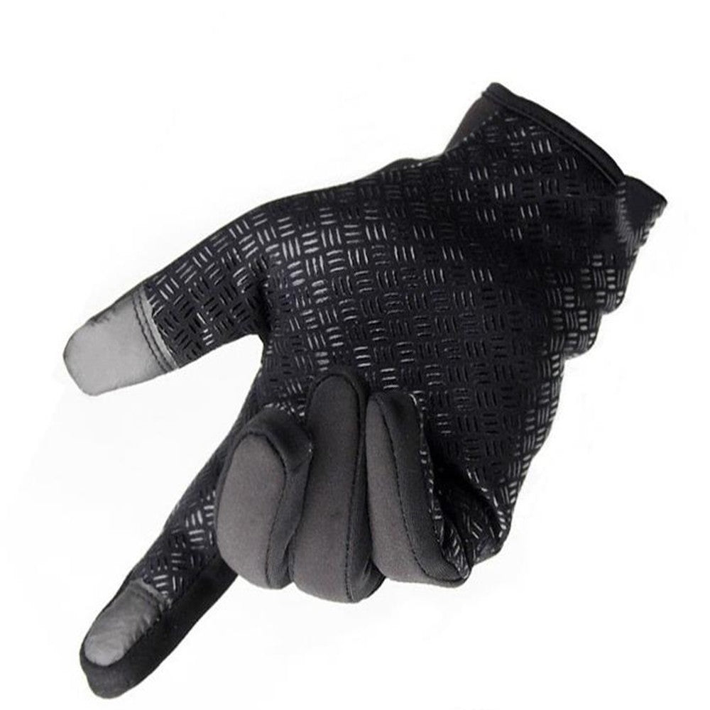 Touch Screen Gloves Water Resistant Windproof Winter Thermal Ski Gloves Black XL