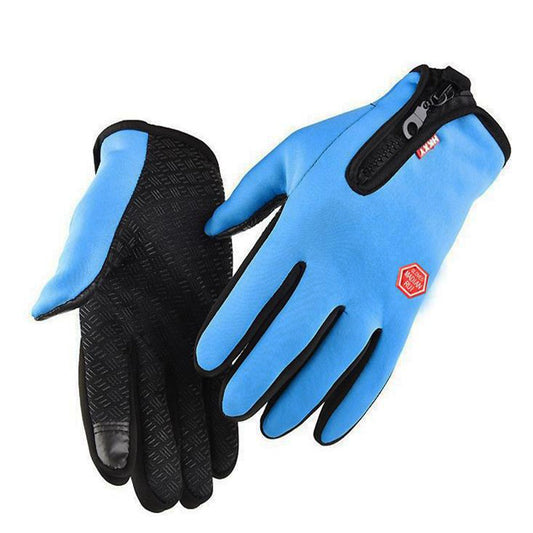 Touch Screen Gloves Water Resistant Windproof Winter Thermal Ski Gloves Blue XL