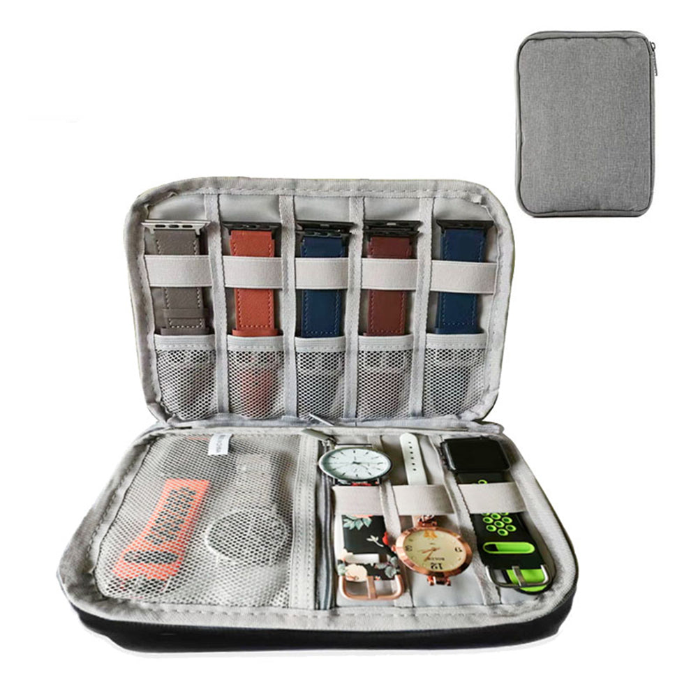 1X Watch Band Storage Case Travel Bag Grey