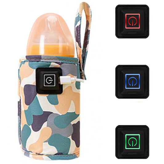 Travel USB Bottle Warmer Milk Heat Keeper Bag White