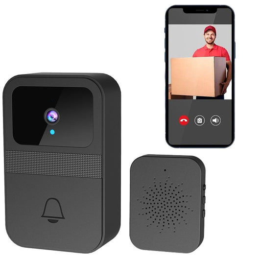 1 X WiFi Doorbell Intelligent Visual Doorbell Wireless Night Vision Safety Doorbell with Dingdong Machine