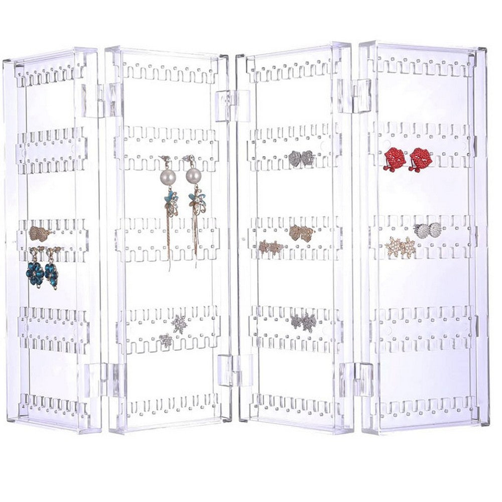 Foldable Jewellery Organizer Earring Necklace Display Stand Storage Rack