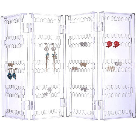 Foldable Jewellery Organizer Earring Necklace Display Stand Storage Rack