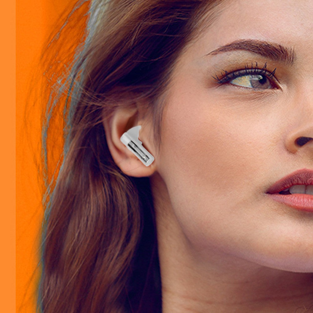 Bluetooth 5.3 Wireless Headphones Sports Earbuds Transparent Earphone White
