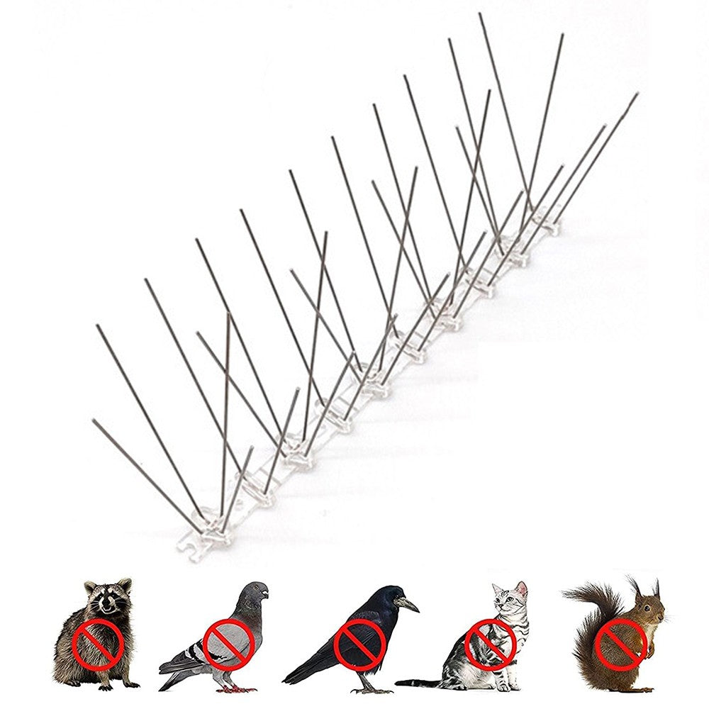12Pcs Stainless Steel Bird Repellent Spike Repeller for Verandas Roof Windowsill