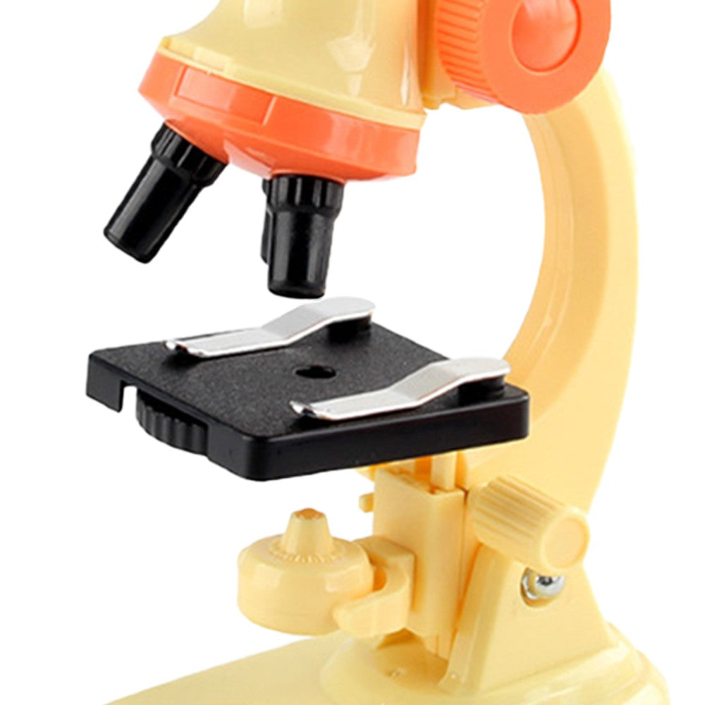 1200X Magnification Kids Microscope Toy Kit Biological Microscope Kit for Kids Beginners Yellow