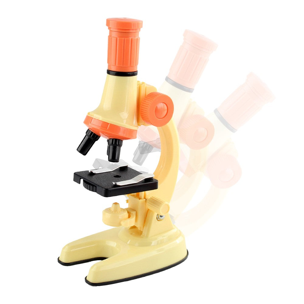 1200X Magnification Kids Microscope Toy Kit Biological Microscope Kit for Kids Beginners Yellow