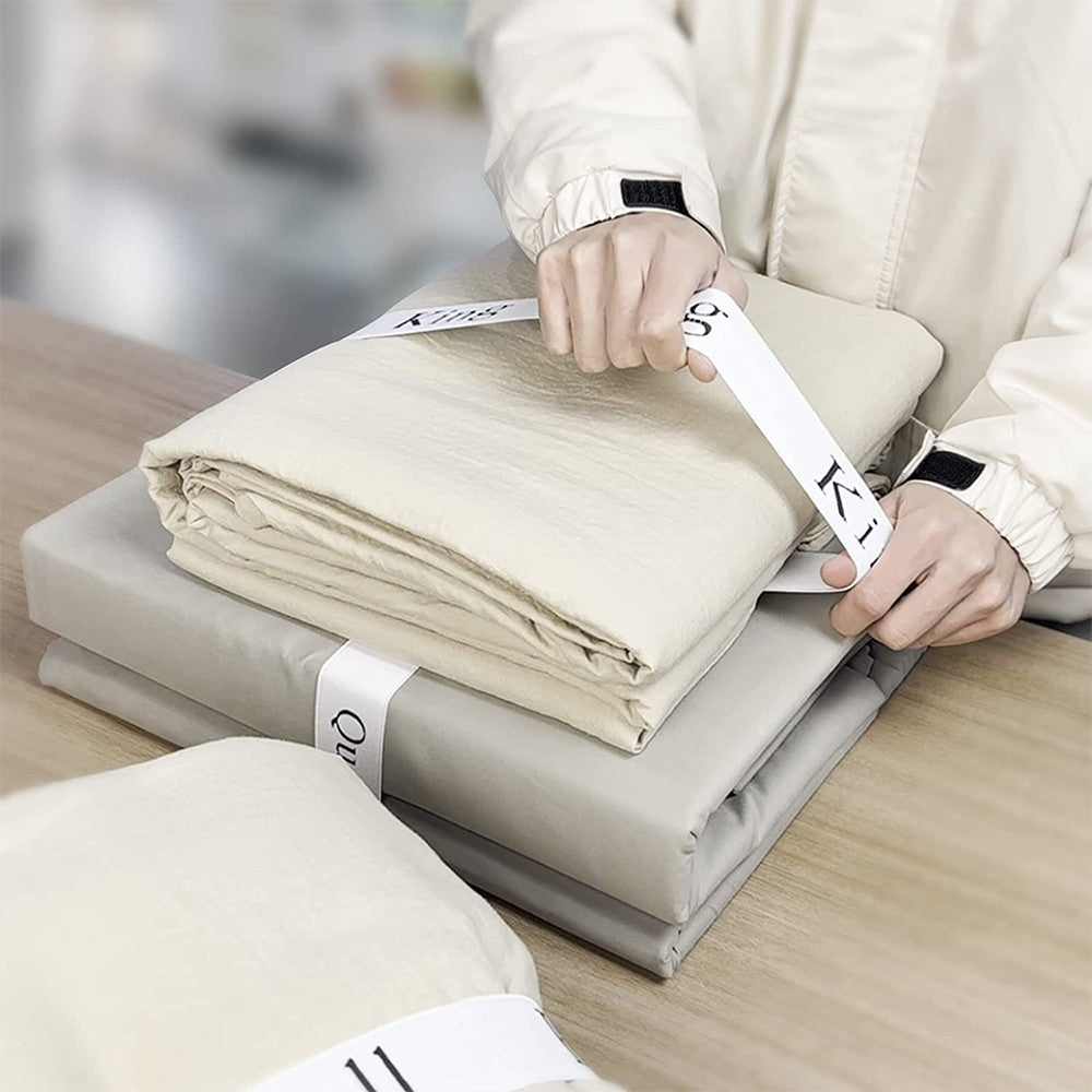 4Pcs Bed Sheet Organizer Bands Elastic Bedding Sheet Keeper Straps Closet Organizer