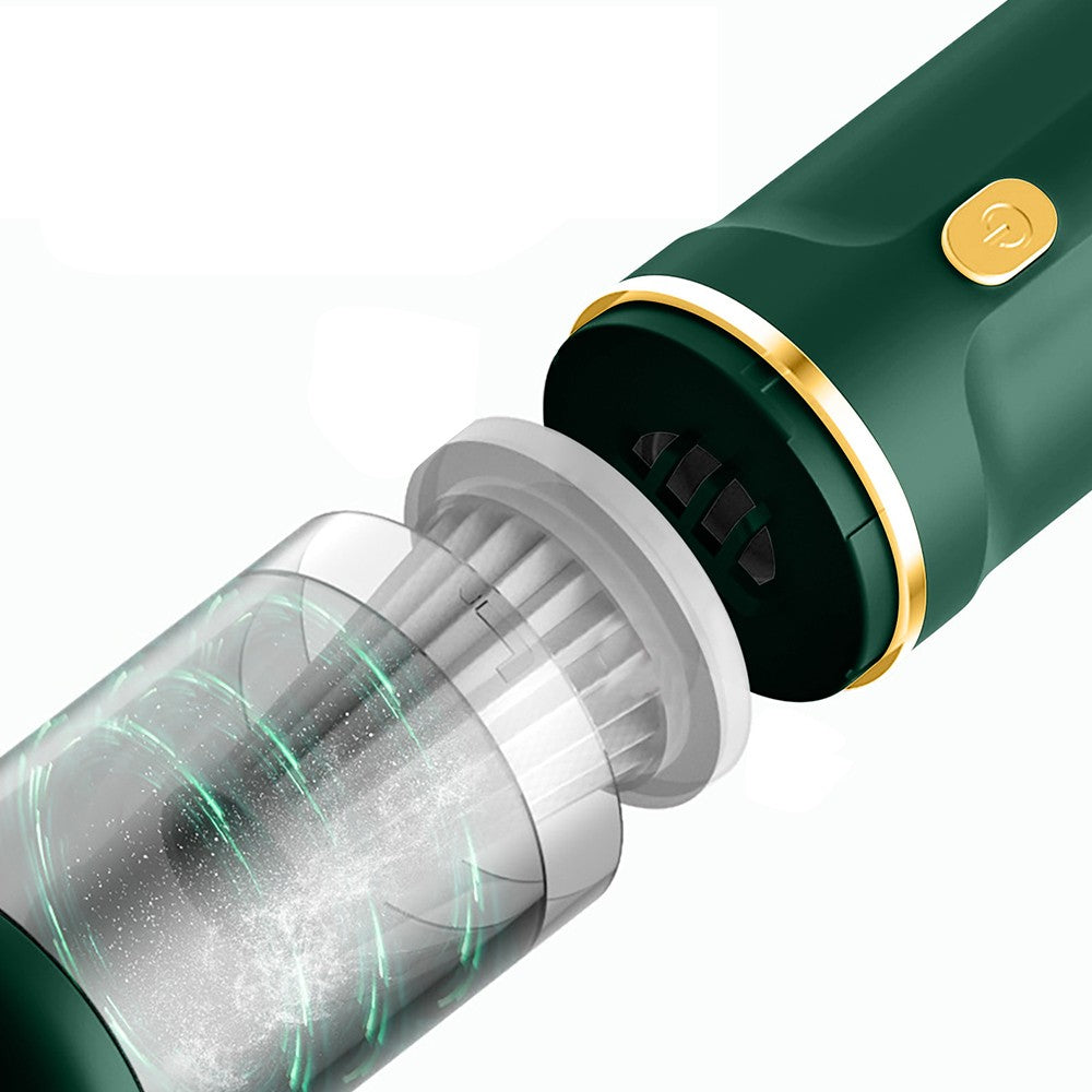 Handheld Car Vacuum Cleaner Rechargeable Mini Vacuum Cleaning Tool for Car Home Green