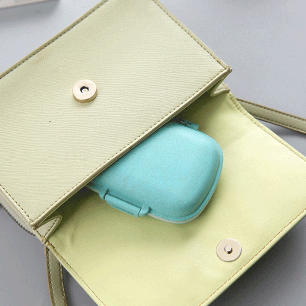 Travel Pill Dispenser Box Medicine Organizer Case Tablet Container Blue