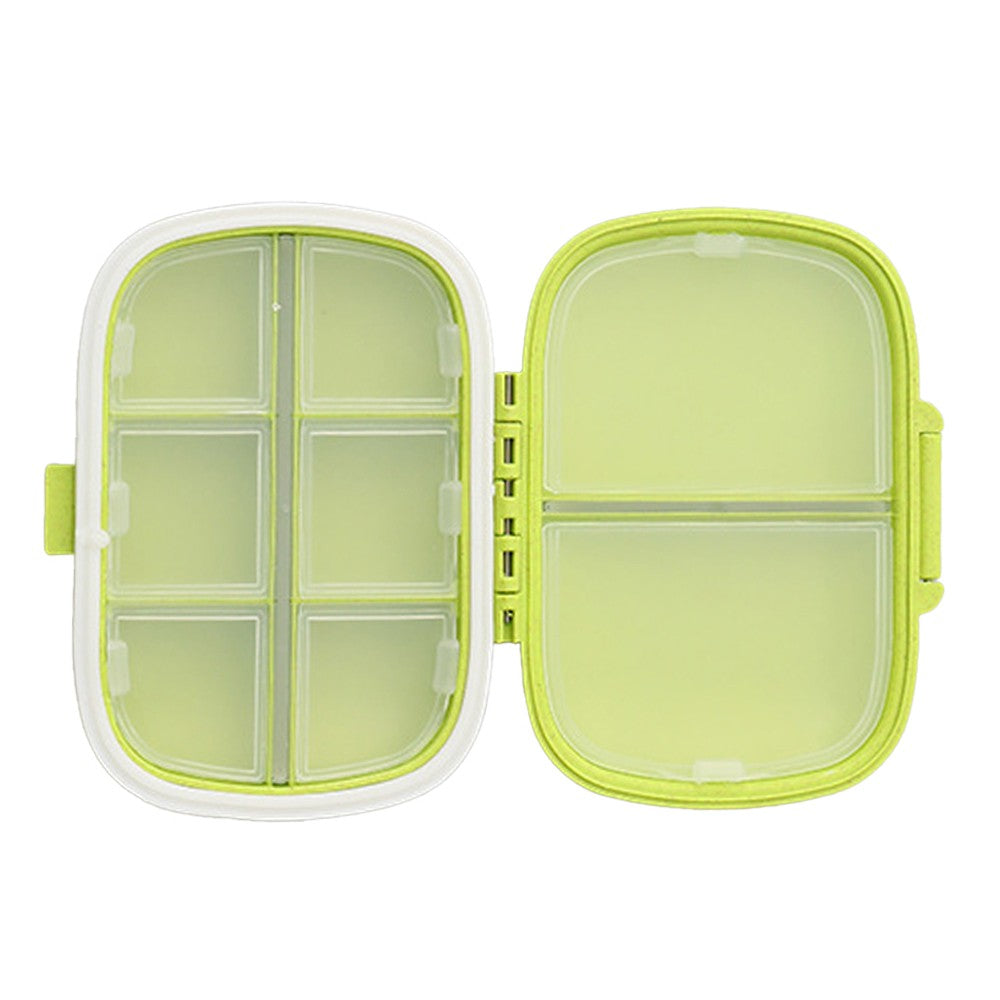 Travel Pill Dispenser Box Medicine Organizer Case Tablet Container Green