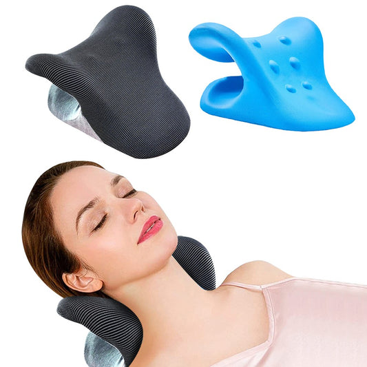 Cervical Traction Pillow Neck Stretcher Chiropractic Pillows with Magnetic Therapy Fabric Pillowcase