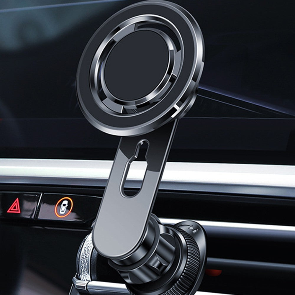 Magnetic Car Phone Holder Rotatable Car Vent Phone Mount with Magnetic Ring Fits All Smartphones Black