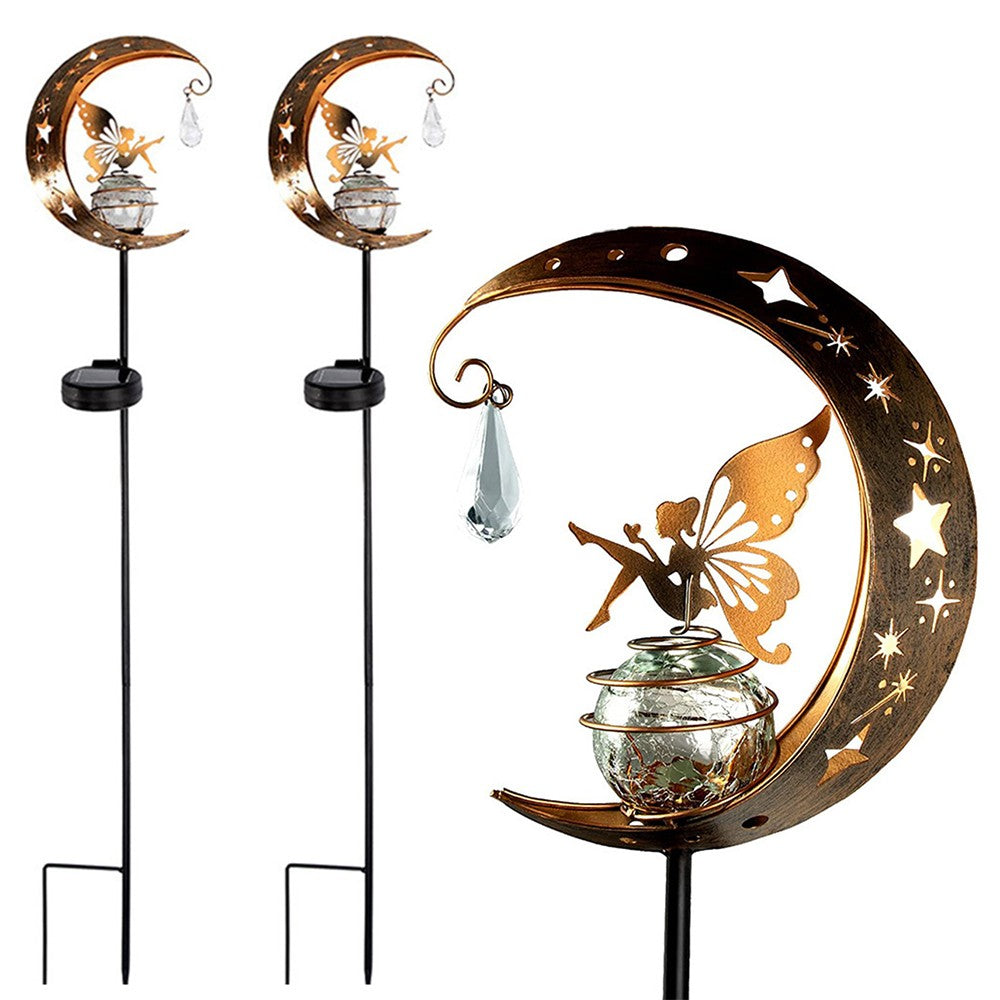 2 X Solar Fairy Light Ground Stake Light Patio Walkway Decorative Lamp Outdoor Garden Decor