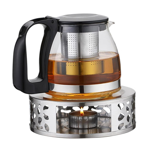 1 X Hollow Teapot Warmer with Tealight Holder Stainless Steel Coffee Heater Teapot Heating Stove