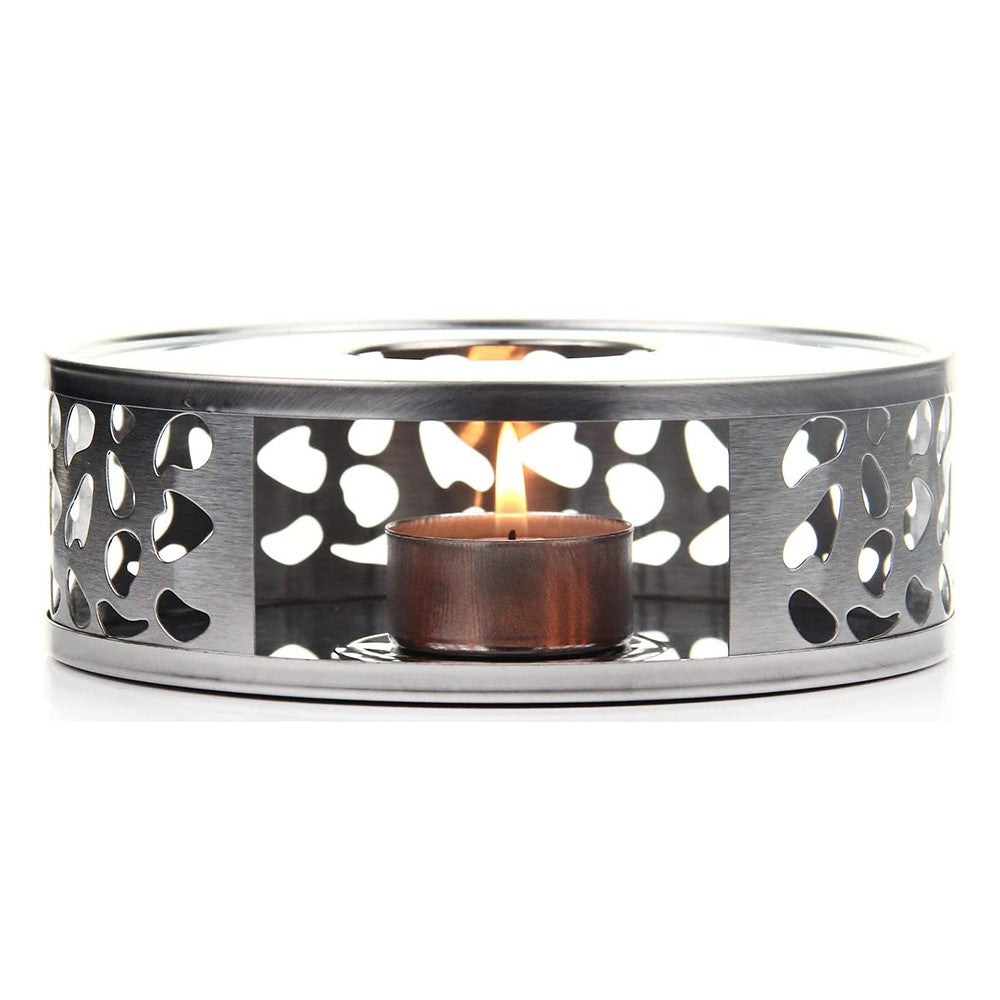 1 X Hollow Teapot Warmer with Tealight Holder Stainless Steel Coffee Heater Teapot Heating Stove