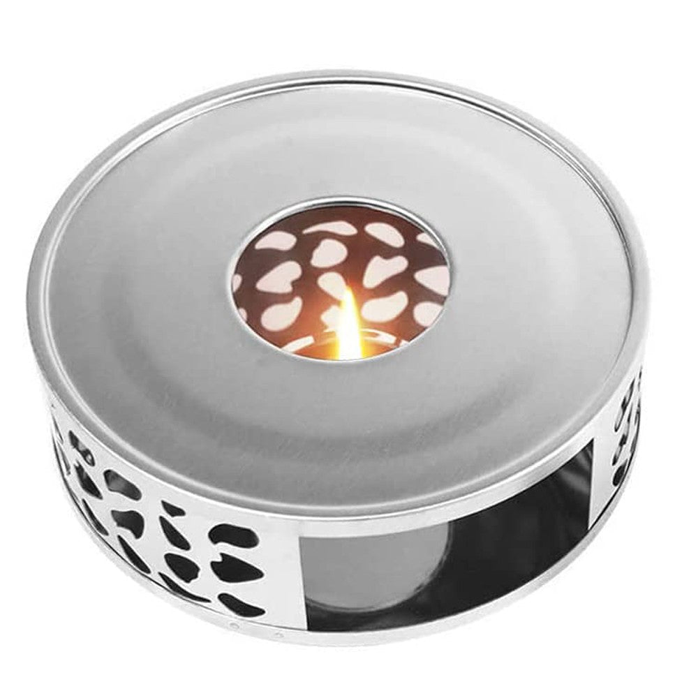 2 X Hollow Teapot Warmer with Tealight Holder Stainless Steel Coffee Heater Teapot Heating Stove