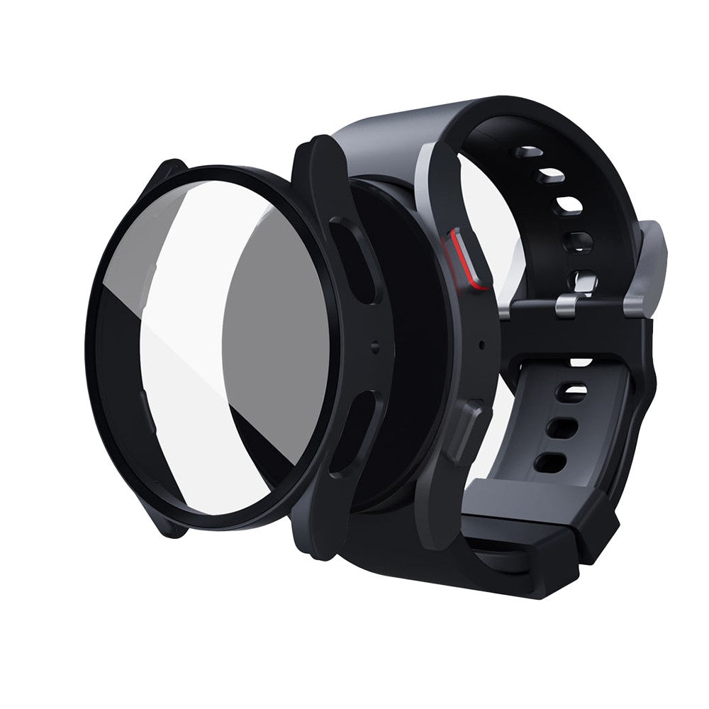 2Pcs for Samsung Galaxy Watch5 40mm Full Screen Protector Case Cover Black Beige