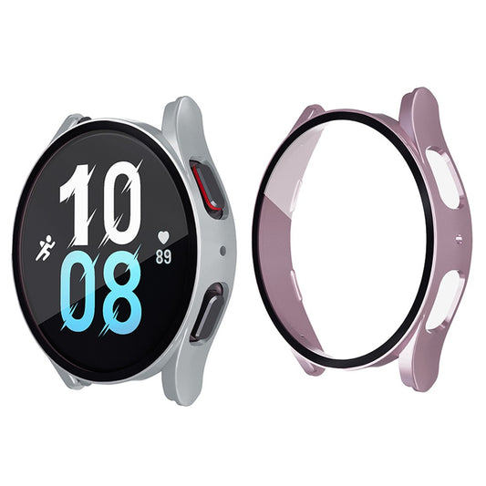 2Pcs for Samsung Galaxy Watch5 40mm Full Screen Protector Case Cover Rose Pink
