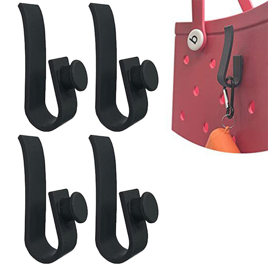 4Pcs Hooks Accessories for Bogg Bags Key Mask Holder Charm Accessory Black