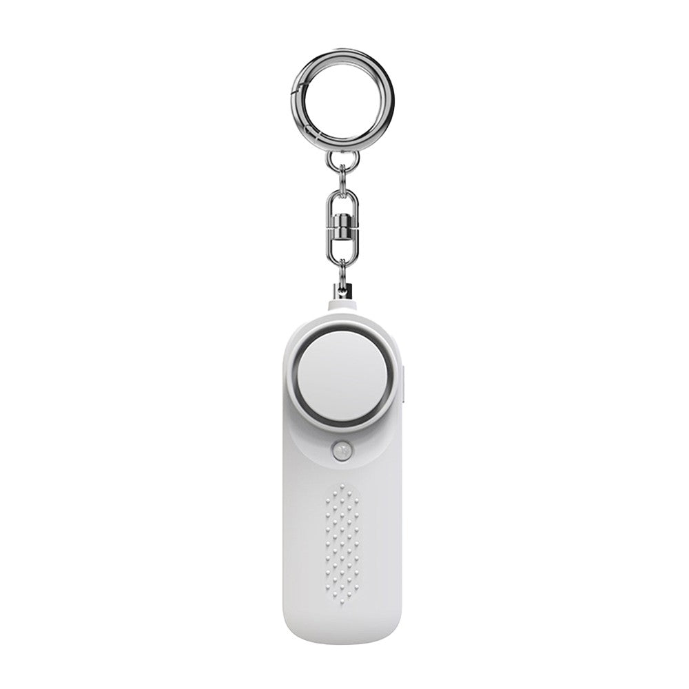 130dB Portable Personal Safety Alarm Device Self Defense Safety Siren with LED Light White