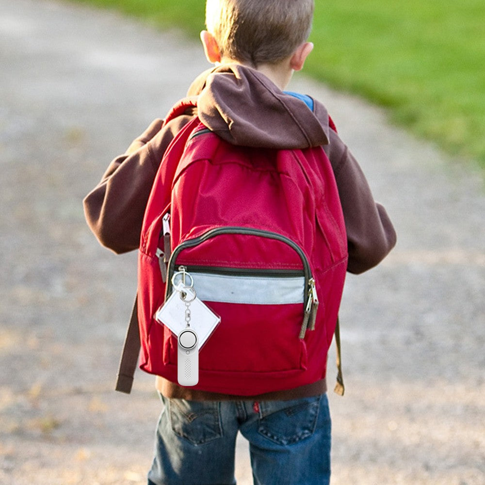 130dB Portable Personal Safety Alarm Device Self Defense Safety Siren with LED Light White