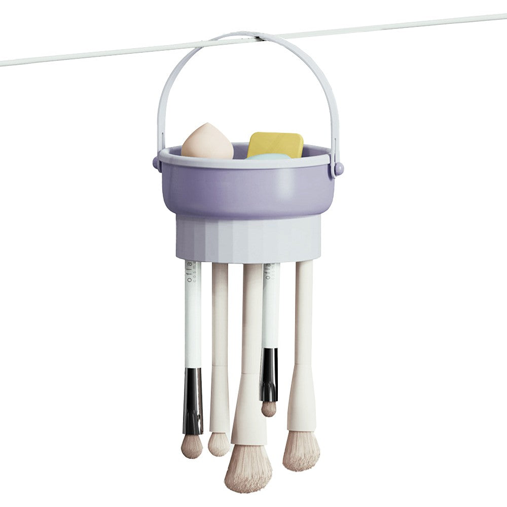 Makeup Brush Wash Bowl Cosmetic Brush Cleaning Tool Powder Puff Cleaning Mat Purple