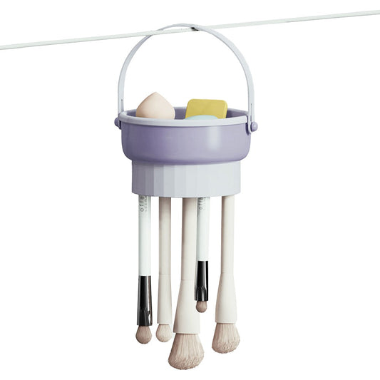 Makeup Brush Wash Bowl Cosmetic Brush Cleaning Tool Powder Puff Cleaning Mat Purple