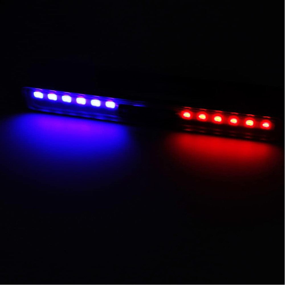 Solar Strobe Wall Light Solar Warning Lights Outdoor Red Blue Light Flashing Lights Warm Light