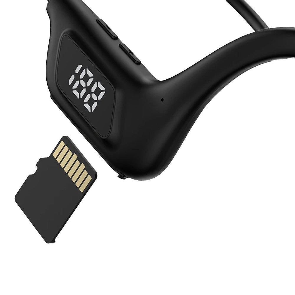 Air Conduction Headphones Wireless Bluetooth 5.2 Sweatproof Sport Earphone Black