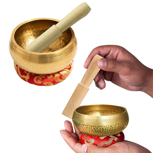 Tibetan Singing Bowl Set Hand Hammered Meditation Sound Bowl