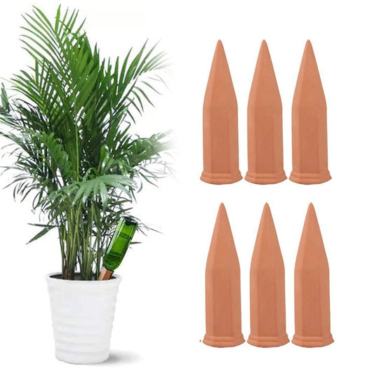 6Pcs Terracotta Plant Self Watering Spikes Potted Automatic Watering Devices