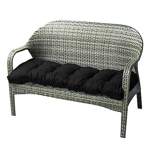 90x50cm Bench Seat Cushion Swing Seat Cushion Pad for Outdoor Indoor Benches Black