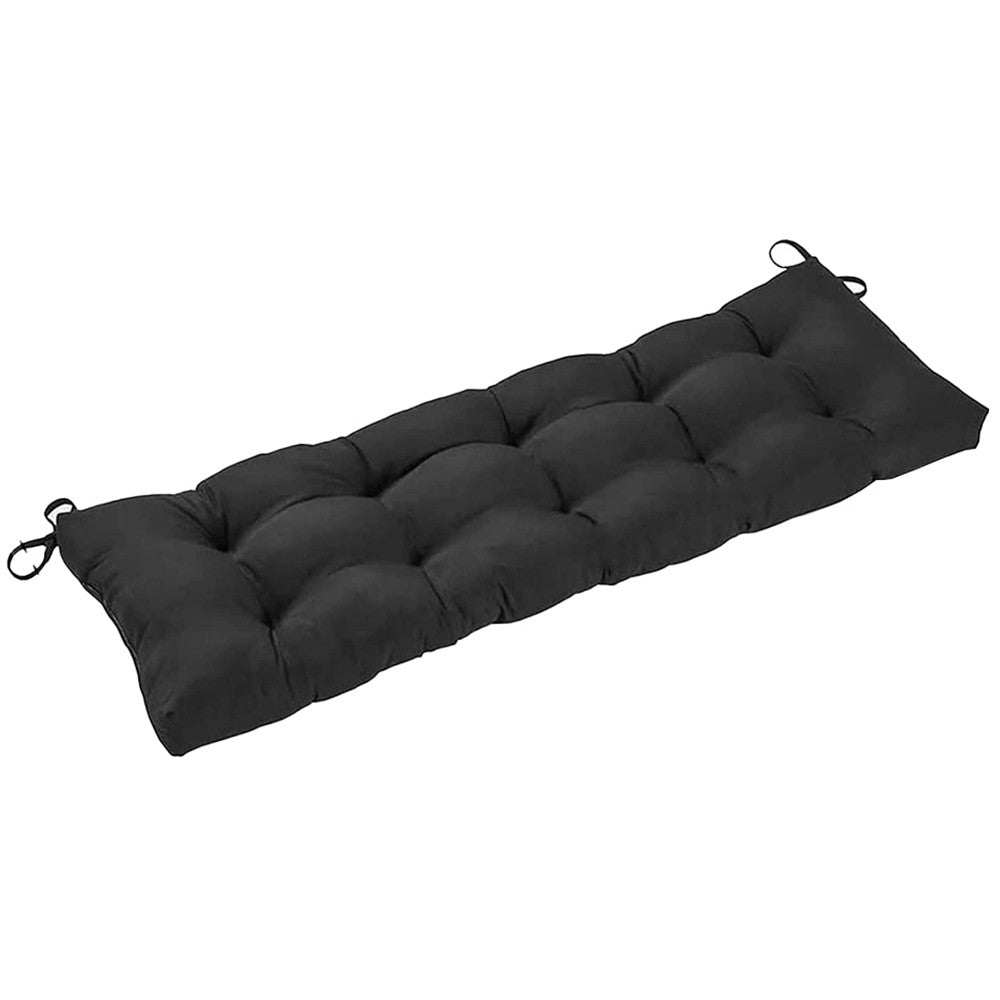 90x50cm Bench Seat Cushion Swing Seat Cushion Pad for Outdoor Indoor Benches Black
